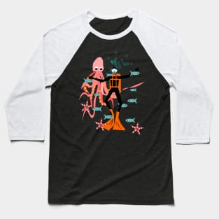 Scuba Diver, in an underwater playground! Baseball T-Shirt